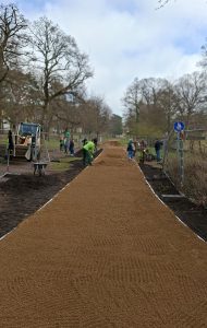 Wegearbeiten im Bürgerpark